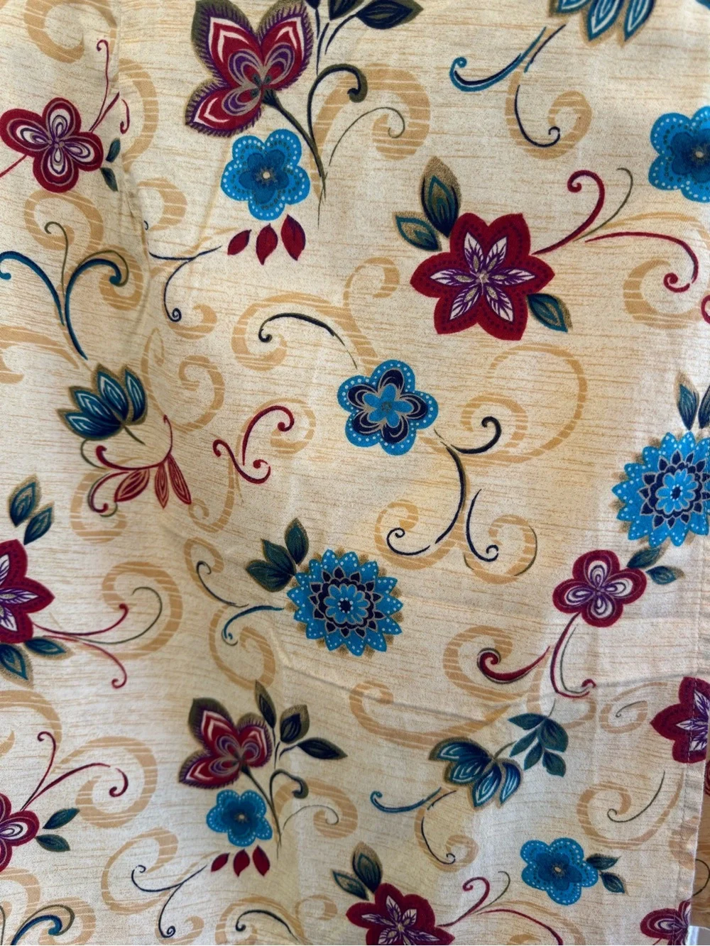 Vintage 90s Cottagecore Floral Wrap with zipper Skirt Boho Paisley multicolor